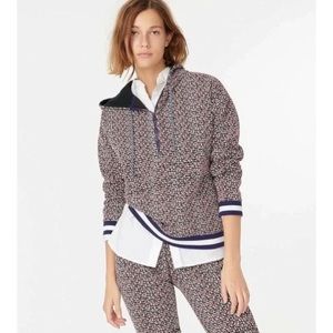 J. Crew Speckled Jacquard Anorak Pullover